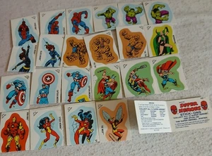 ADESIVI FUMETTI CRACKER JACK MARVEL 1979 - 22 diversi - rari? - Foto 1 di 3