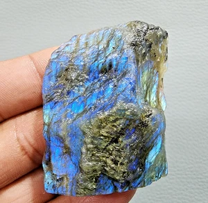275 Ct Top Blue Fire Labradorite Crystal Rough Gemstone Raw Labradorite Gemstone - Picture 1 of 10