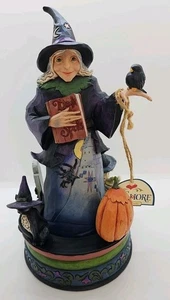 Jim Shore "Ghostly, Ghastly, Greetings" Witch Figurine with Rotating... - Picture 1 of 15