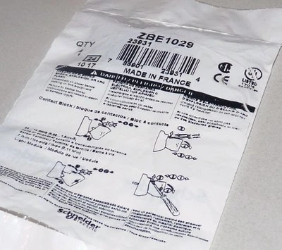 NEW TELEMECANIQUE ZBE1029 CONTACT BLOCK FOR HEAD 1 NORMALLY CLOSED NC - Image 1 of 2