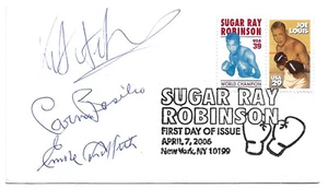 Sugar Ray Robinson 2006 USPS First Day Issue Autographed Boxing Fight  Envelope - Picture 1 of 1