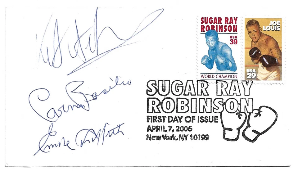 Sugar Ray Robinson 2006 USPS First Day Issue Autographed Boxing Fight  Envelope - Image 1 of 1