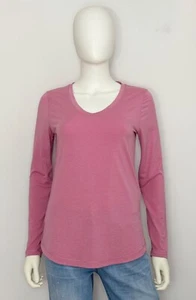 Top Athleta Essential cuello en V para mujer XS rosa polvoriento manga larga aberturas laterales - Imagen 1 de 11