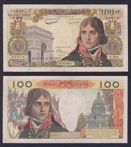 Banconota Francia 100 nouveaux francs Bonaparte 1962 P.-144a BB/VF - Imagen 1 de 1