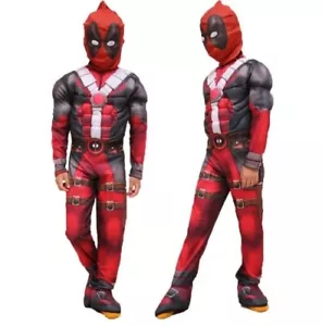 Costume Deadpool Xmen musclé Deguisement Enfant 3 tailles dispinible - Photo 1/6