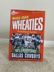 Whole Grain Wheaties Vintage 1994 Breakfast Of Champions NFL 1993 Dallas Cowboys - Picture 1 of 9