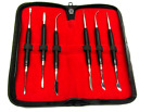 Dental Wax Carving Tools set of 6 pcs Stainless Steel, Black plastic Handle
