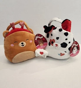 Squishmallows 7" Valentine's Buddy Buckets Dustin & Omar New With Tags - Picture 1 of 14