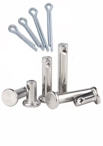 Clevis Pin A2 Clips Cylindrical All sizes 3/16" 1/4" 5/16" 3/8" M6 - Picture 1 of 5