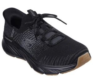 NIB MEN'S SKECHERS 232932/BBK EDGERIDE RAYGO SLIP INS BLACK SPORTY SHOES $90 - Picture 1 of 5
