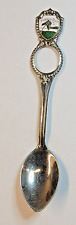 Vintage Souvenir Spoon Silver Plate Enamel Puerto Rico