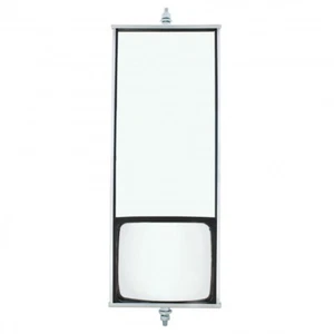 Espejo de acero inoxidable de la costa oeste de 6" x 16" con espejo inferior convexo - sin calefacción - Imagen 1 de 4