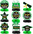 Katchon, Green and Black Graduation Centerpieces for Tables 2024 - Pack of 9 | G
