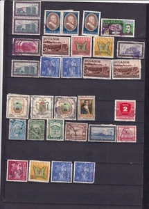 LATIN AMERICA ECUADOR LOT OF 20 VINTAGE POSTAGE STAMPS - Picture 1 of 1