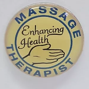 Massage Therapist Enhancing Health Magnetic Lapel Pin No Holes In Clothes! - Picture 1 of 8