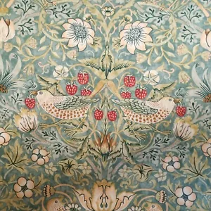 Tela de algodón William Morris ladrón de fresas Aqua acolchado mosaico, por 50 cm - Imagen 1 de 9