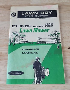Lawn Boy Power Equipment LAWN MOWER OWNER'S MANUAL Models 7219 7258 ©1960s - Picture 1 of 3