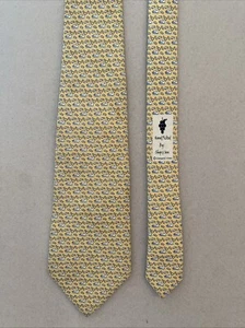 Vineyard Vines Necktie Handmade in USA 100% Silk 49" L x 3.2" W Pelican Yellow - Picture 1 of 8