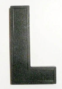 vintage art deco ACTUAL THEATRE'S 3-D MARQUEE10" lite pebbled letter: L - Picture 1 of 2