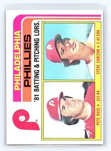 1982 Topps Phillies Leaders / Pete Rose / Steve Carlton 636