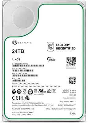 Seagate Exos X24 24TB HDD 3.5 Zoll interne Festplatte SATA3 7200 rpm 24/7 NAS - Bild 1 von 4