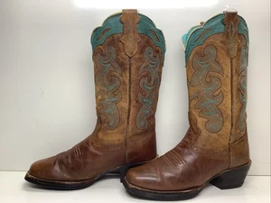 BOTAS MUJER JUSTIN VAQUERO PUNTA CUADRADA MARRÓN TALLA 7 B - Imagen 1 de 9