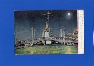 UDB PC, Shoot the Chute Tower and Lake Dreamland by Night, Coney, Island, N.Y. - Bild 1 von 2