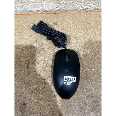 Acer MOANUOA Optical Mouse Black USB Wired 2-Buttons Scroll Wheel For Desktop PC - Image 1 of 4