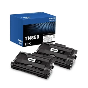 TN850 High Yield Black Toner Cartridges 2 Pack Compatible for Brother TN-850 ... - Afbeelding 1 van 7