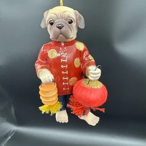 December Diamonds 2006 Chase Hi Tang Ornament #5590238 selten mit Box Mops Hund - Bild 1 von 8