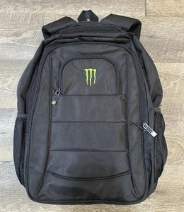 Monster Energy Bag Black Padded Backpack Premium Promo Laptop Pocket Hiking - Picture 1 of 6