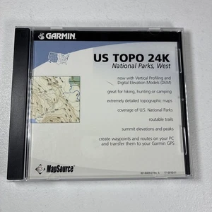 Garmin TOPO US 24K National Parks West v3 CD Topographical Mapsource - Picture 1 of 4