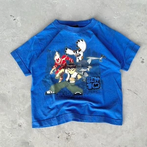 Vintage Ben 10 Cartoon Network Blue Tee Youth Kids Size Medium - Picture 1 of 7