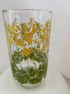 Vintage Libbey yellow floral glass - Picture 1 of 2