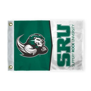 Slippery Rock University SRU Rocky Golf Flagge - mit Rohr oder Ösen - 2 Größen - Bild 1 von 24