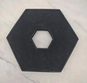 VTG Nanbu Ironware Kamabe Hexagon Cast Iron Trivet Japan Tetsubin Base 6" - Picture 1 of 7