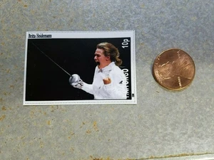 Brita Heidemann Sabre Fencing Olympic P.R. Tongo Non Perforated Stamp - Picture 1 of 1