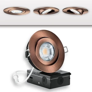 Bronze 4 Inch Led Recessed Lights 6 Pack, Eyeball recessed Lights, LED Gimbal... - Picture 1 of 6