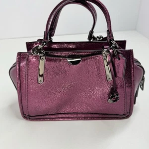 NWOT RARE Coach Dreamer 21 Metallic Berry Crossbody Satchel - Picture 1 of 18
