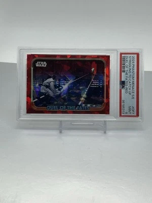 2024 Topps Star Wars Sapphire Duel Of The Fates 7 Struggling 1/5 Red Alpha PSA 9 - Image 1 of 2