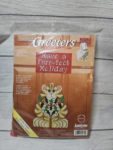 Cat Christmas "Have A Purr-fect Holiday" Plastic Canvas Kit 2002 NOS Janlynn/Gre - Picture 1 of 7