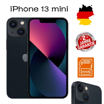 NEU Apple iPhone 13 mini - 256GB - Midnight (Ohne Simlock) ✔️24 Monate Garantie - Bild 1 von 4