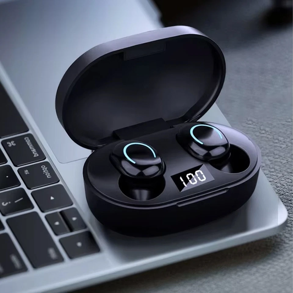 Écouteurs Bluetooth sans fils Sport Samsung iPhone mains libre Oreillette Noir