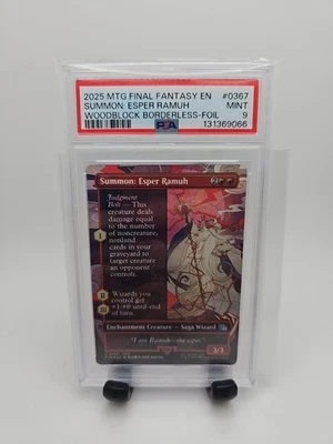 Summon: Esper Ramuh - #367 - Borderless - Foil - Final Fantasy - FIN - PSA 9 - Image 1 of 2