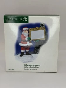 Dept 56 Snow Village - Village Santa Sign - #56.53051 W/Box Chicago 2004 - Picture 1 of 11
