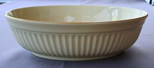 Lenox Matelassé Gemüseschüssel - 9,5" x 6,25" oval - elfenbein mit Goldrand - unbenutzt - Bild 1 von 6