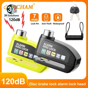 Allarme 120Db Moto Bloccadisco Sicurezza Moto Lucchetto Impermeabile Forte Antif - Photo 1/13