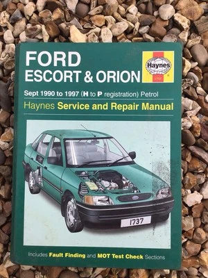 ford escort & orion sept 1990 to 1997 petrol haynes service and repair manual - Image 1 of 3