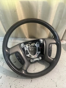 2007-2014 Cadillac Escalade GMC Denali Wood Trim Black Factory STEERING WHEEL - Foto 1 di 14
