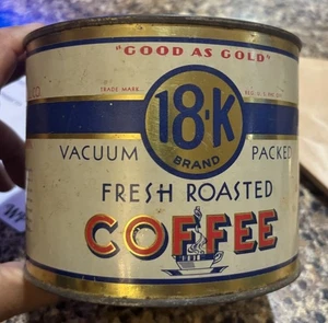 LATA DE CAFÉ 18-K GOOD AS GOLD LATA DE 1 LB WINSTON AND NEWWLL CO - Imagen 1 de 8